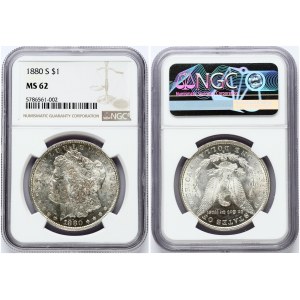 USA 1 Dollar 1880 S 'Morgan Dollar' San Francisco. Oberse: Liberty head; facing left. Lettering...