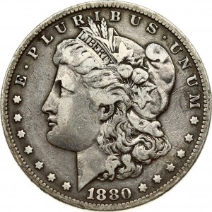 USA 1 Dollar 1880 'Morgan Dollar' Philadelphia. Obverse: Liberty head; facing left. Lettering: E·PLURIBUS·UNUM LIBERTY...