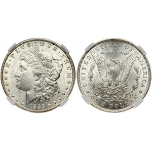 USA 1 Dollar 1885 'Morgan Dollar' Philadelphia. Obverse: Liberty head; facing left. Lettering: E·PLURIBUS·UNUM LIBERTY...