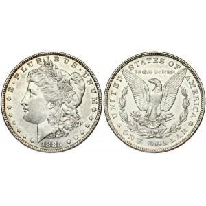 USA 1 Dollar 1885 'Morgan Dollar' Philadelphia. Obverse: Liberty head; facing left. Lettering: E·PLURIBUS·UNUM LIBERTY...