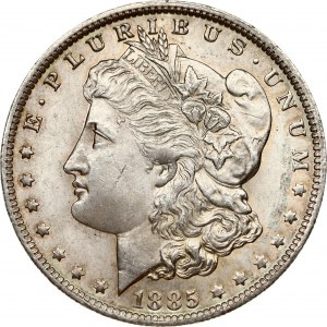 USA 1 Dollar 1885 O 'Morgan Dollar' New Orleans. Obverse: Liberty head; facing left. Lettering: E·PLURIBUS·UNUM LIBERTY...