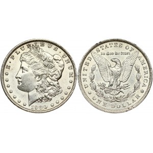 USA 1 Dollar 1900 'Morgan Dollar' Philadelphia. Obverse legend: E. PLURIBUS. UNUM // (DATE). Obverse description...