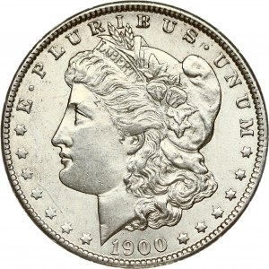 USA 1 Dollar 1900 O 'Morgan Dollar' New Orleans. Obverse: Liberty head; facing left. Lettering: E·PLURIBUS·UNUM LIBERTY...