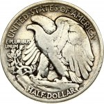 USA 1/2 Dollar 1917 S 'Walking Liberty Half Dollar' San Francisco. Obverse: Liberty walking to left; date below...