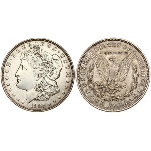 USA 1 Dollar 1921 'Morgan Dollar' Philadelphia. Obverse: Liberty head; facing left. Lettering: E·PLURIBUS·UNUM LIBERTY...