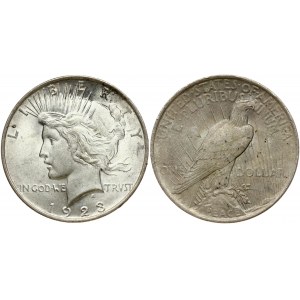 USA 1 Dollar 1923 'Peace Dollar' Philadelphia. Obverse: Capped head of Liberty left; headband with rays. Lettering...