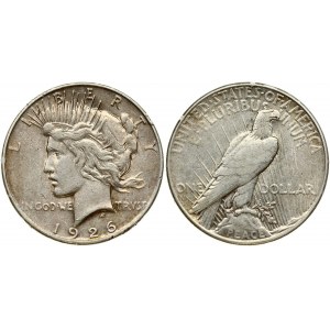 USA 1 Dollar 1926 S 'Peace Dollar' San Francisco. Obverse: Capped head of Liberty left; headband with rays. Lettering...