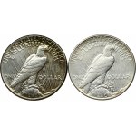 USA 1 Dollar 1926 & 1926 S 'Peace Dollar' Philadelphia & San Francisco. Obverse: Capped head of Liberty left...