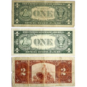 USA & Canada 1-10 Dollars (1935-1957) Banknotes. Obverse: Portrait of George Washington at center. Reverse...