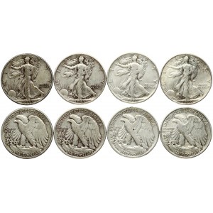 USA 1/2 Dollar (1943-1946) 'Walking Liberty Half Dollar' Philadelphia. Obverse: Liberty walking to left; date below...