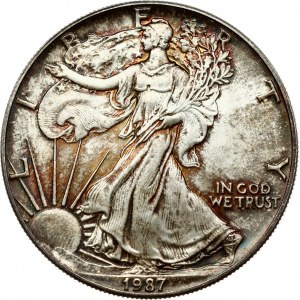 USA 1 Dollar 1987 'American Silver Eagle' Bullion Coin. Obverse: Walking Liberty. Lettering...