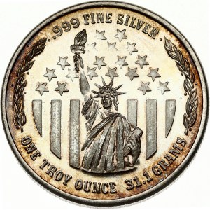 USA 1 Oz Silver The International (20th century) . Obverse: Statue of Liberty 999 FINE SILVER ONE TROY OUNCE FINE 31...