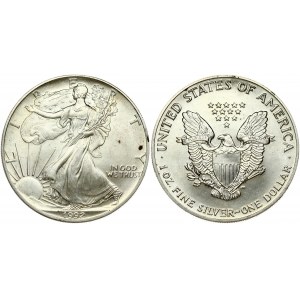 USA 1 Dollar 1992 'American Silver Eagle' Obverse: Walking Liberty. Lettering: L I B E R T Y IN GOD WE TRUST AAW 1992...