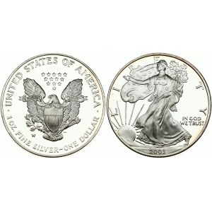 USA 1 Dollar 2003 'American Silver Eagle' Bullion Coin. Obverse: Walking Liberty. Lettering...