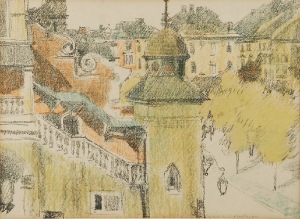 Józef CZAJKOWSKI (1872-1947), Fragment Rynku w Krakowie, 1911