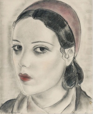 Zygmunt SZPINGIER (1901-1960), Różowy kapelusik