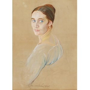 Zygmunt WALISZEWSKI (1897-1936), Portrait of a young woman, 1919