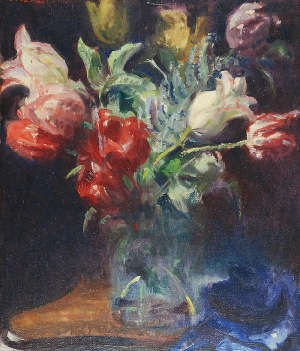 Bolesław Jan CZEDEKOWSKI (1885-1969), Tulipany w wazonie