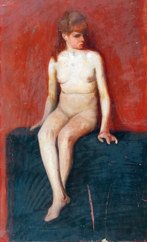 Alfons KARPIŃSKI (1875-1961), Akt siedzącej dziewczyny, 1904