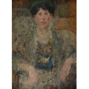 Olga BOZNAŃSKA (1865-1940), Portret kobiety (Portret Pani z szalem)