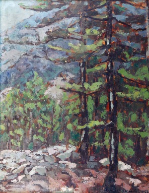 Jan BOHUSZEWICZ (1878-1935), Wnętrze lasu, 1928