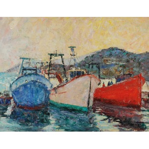 Franciszek KMITA (1926-2013), Peniscola Puerto [Okręty], 1982