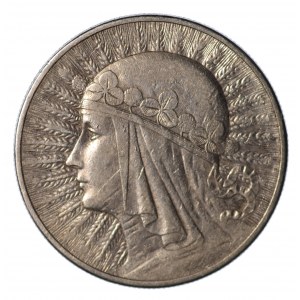 Głowa kobiety, 10 złotych 1932