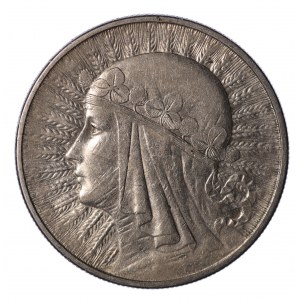 Głowa kobiety, 10 złotych 1932