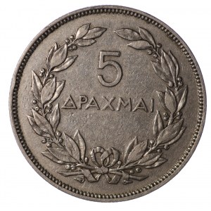 Grecja, 5 Drachmai 1930