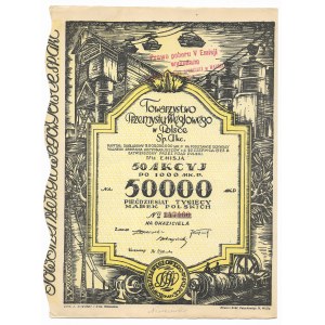 Towarzystwo Przemysłu Węglowego w Polsce Sp. Akc., 4th issue, 50 shares at 1000 Mk.P. 50,000 Polish marks