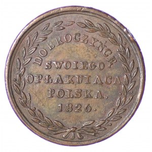 Medal, Dobroczyńcę swojego opłakująca Polska 1826