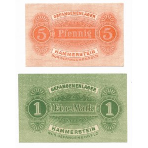 Black (Hammerstein) 2 pieces, 1 brand and 5 fenigs