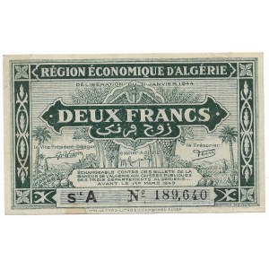 Algieria, 2 francs 1949