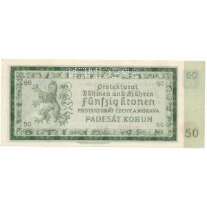 Protektorat Czech i Moraw, 50 Kronen 1940 - SPECIMEN