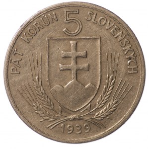 Slovakia, 5 Kronen 1939