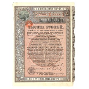 Rosja, Moskiewski Bank Ziemi, list zastawny na 1000 rubli, 1900