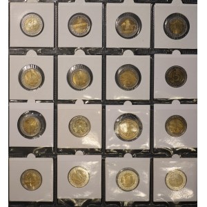 5 złotych okolicznościowe, zestaw (16szt)