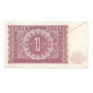 1 złoty 1946 SPECIMEN (z podrobionym nadrukiem ?)