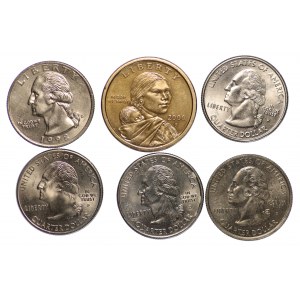 Stany Zjednoczone Ameryki, zestaw 6 monet