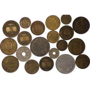 Francja, zestaw 20 monet