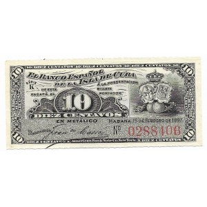 Kuba, 10 centavos 1897