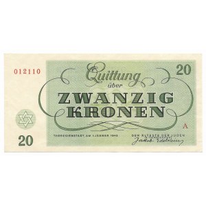 Czechosłowacja (Getto Terezin), 20 koron 1943, seria A