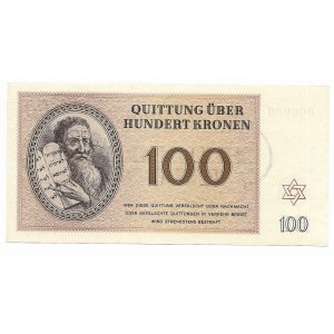 Czechosłowacja (Getto Terezin), 100 koron 1943 seria C - niski numer 000080