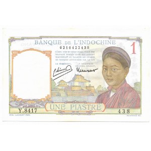 Indochiny Francuskie, 1 Piastre 1949 - banknowy stan zachowania