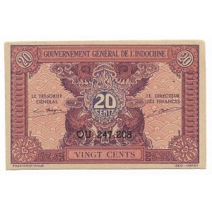 Indochiny Francuskie, 20 Cents (1942)