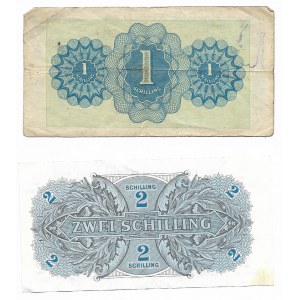 Austria, 1 and 2 shillings 1944