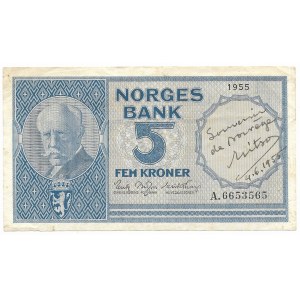 Norewgia, 5 kroner 1955