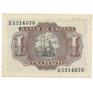Hiszpania, 1 peseta 1953