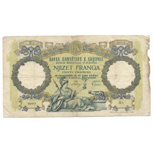 Albania, 20 franga 1940