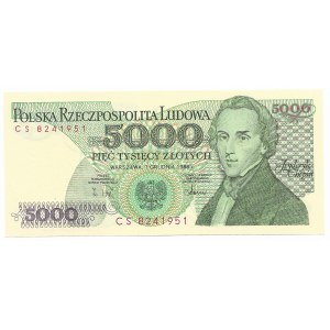 5.000 Zloty 1988, Serie CS